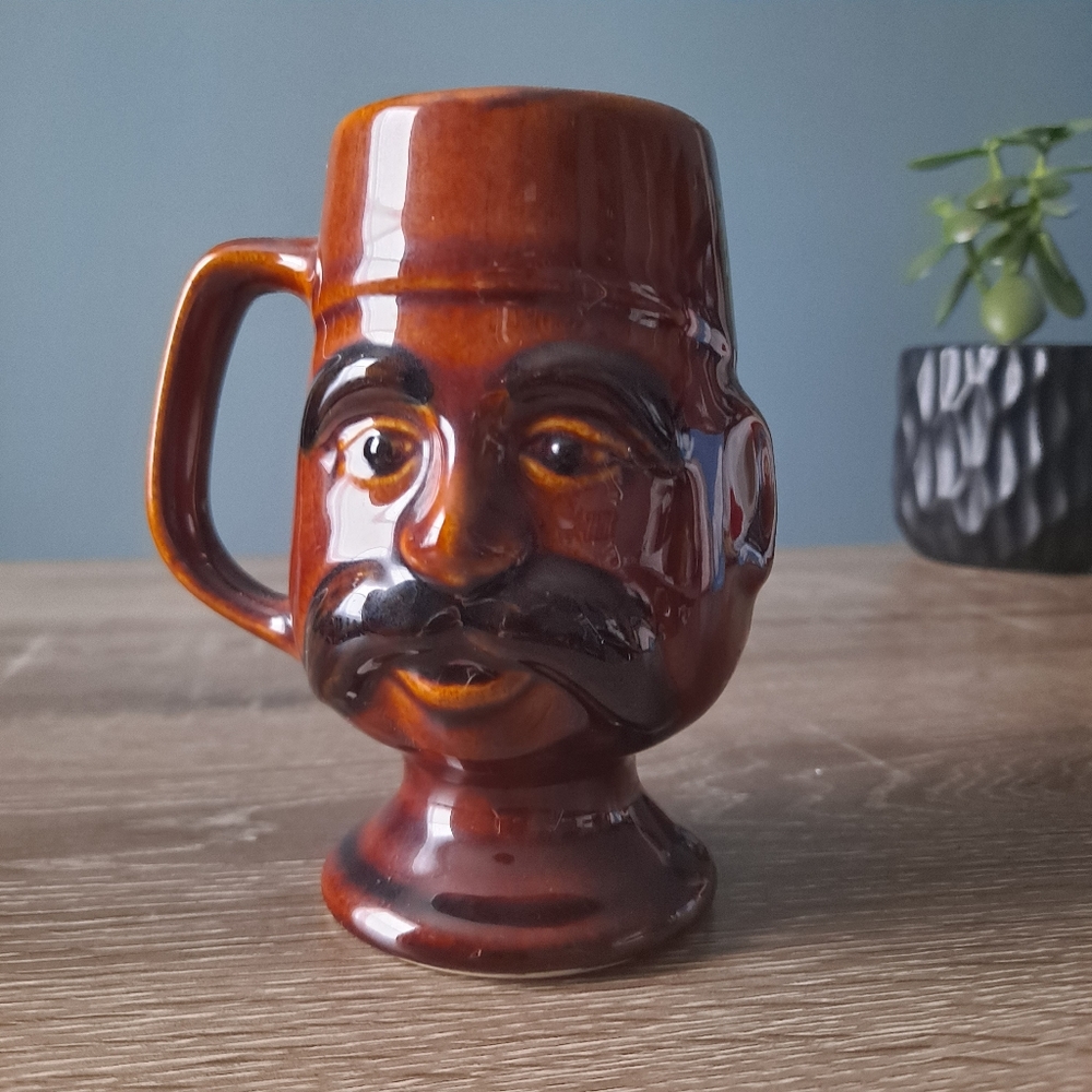 Vintage Face Mug with Mustache